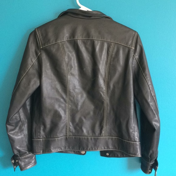 Faux leather moto jacket - Picture 4 of 6